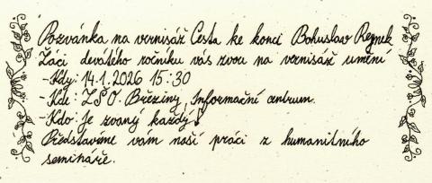 Pozvánka na vernisáž