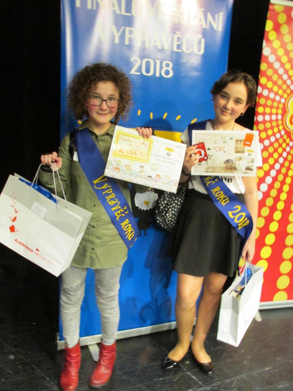 1. místo ve finále soutěže Vypravuj! aneb Klání vypravěčů 2018