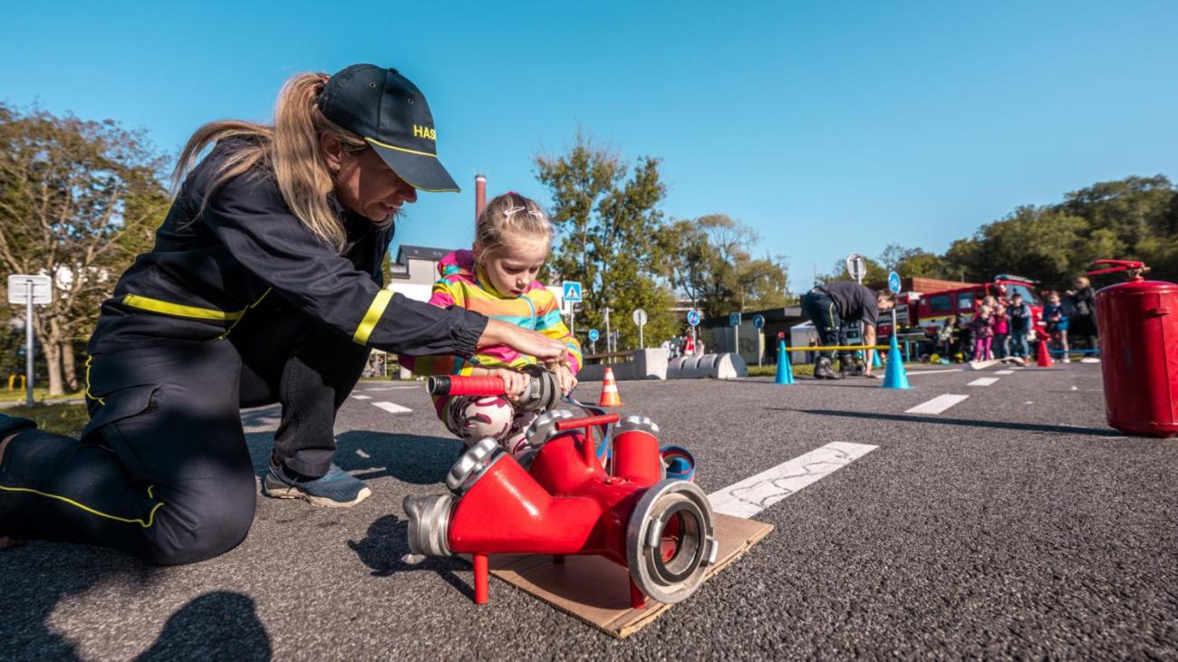 Dětský den na dopravním hřišti, 1. ročníky s 5.B