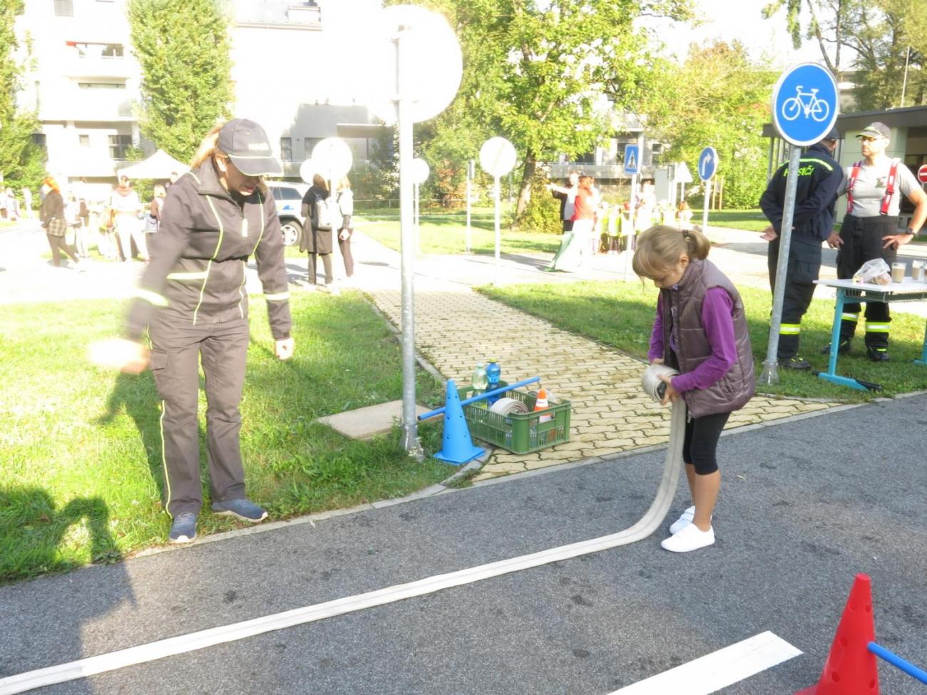 Dětský den na dopravním hřišti, 1. ročníky s 5.B