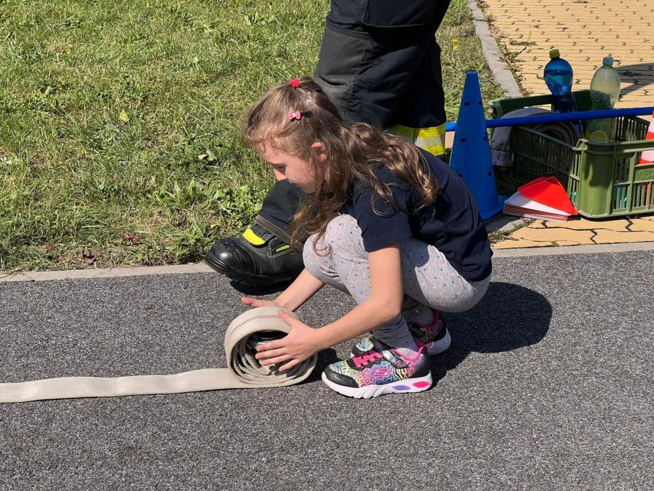 Dětský den na dopravním hřišti, 1. ročníky s 5.B