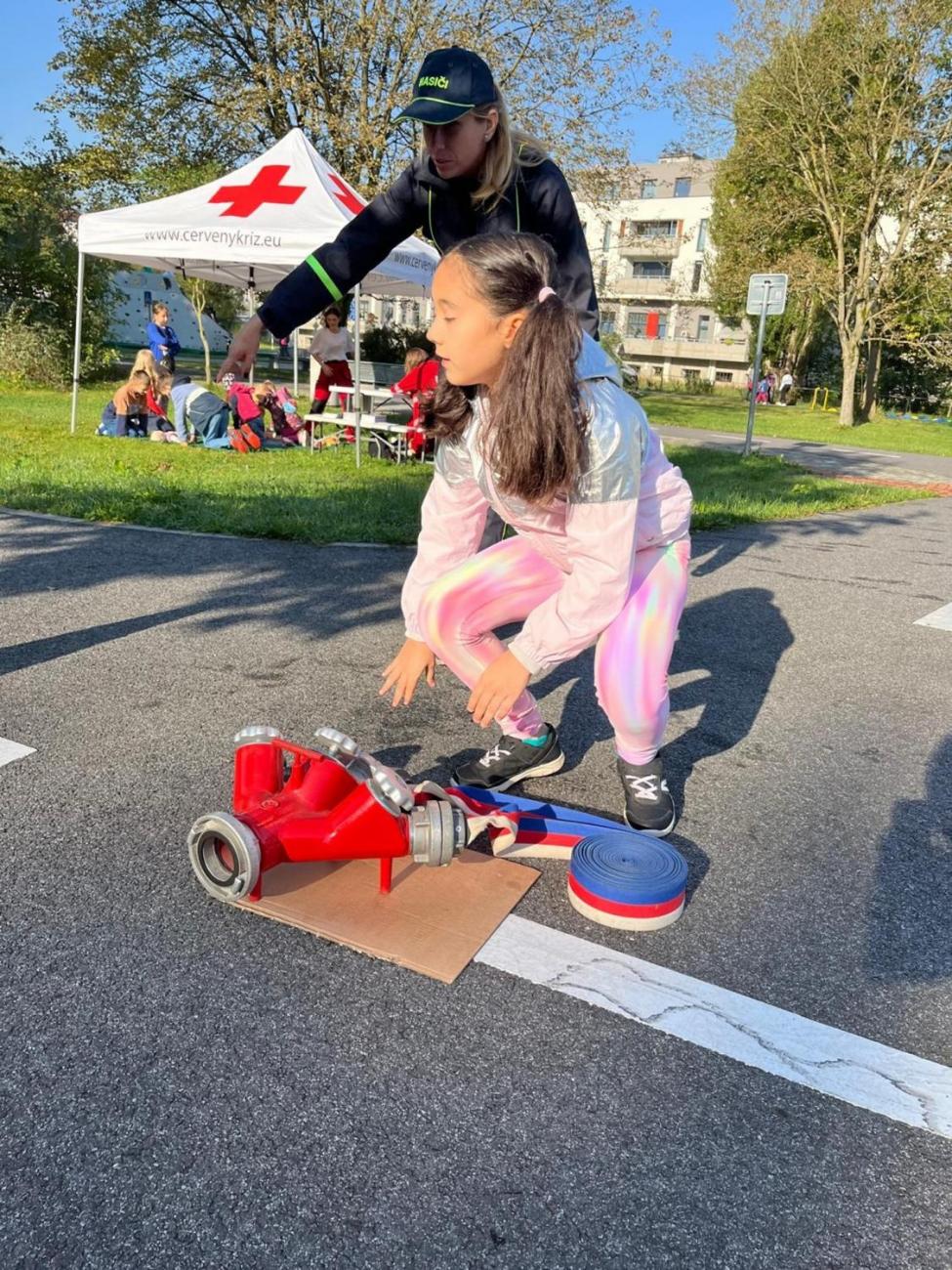 Dětský den na dopravním hřišti, 1. ročníky s 5.B