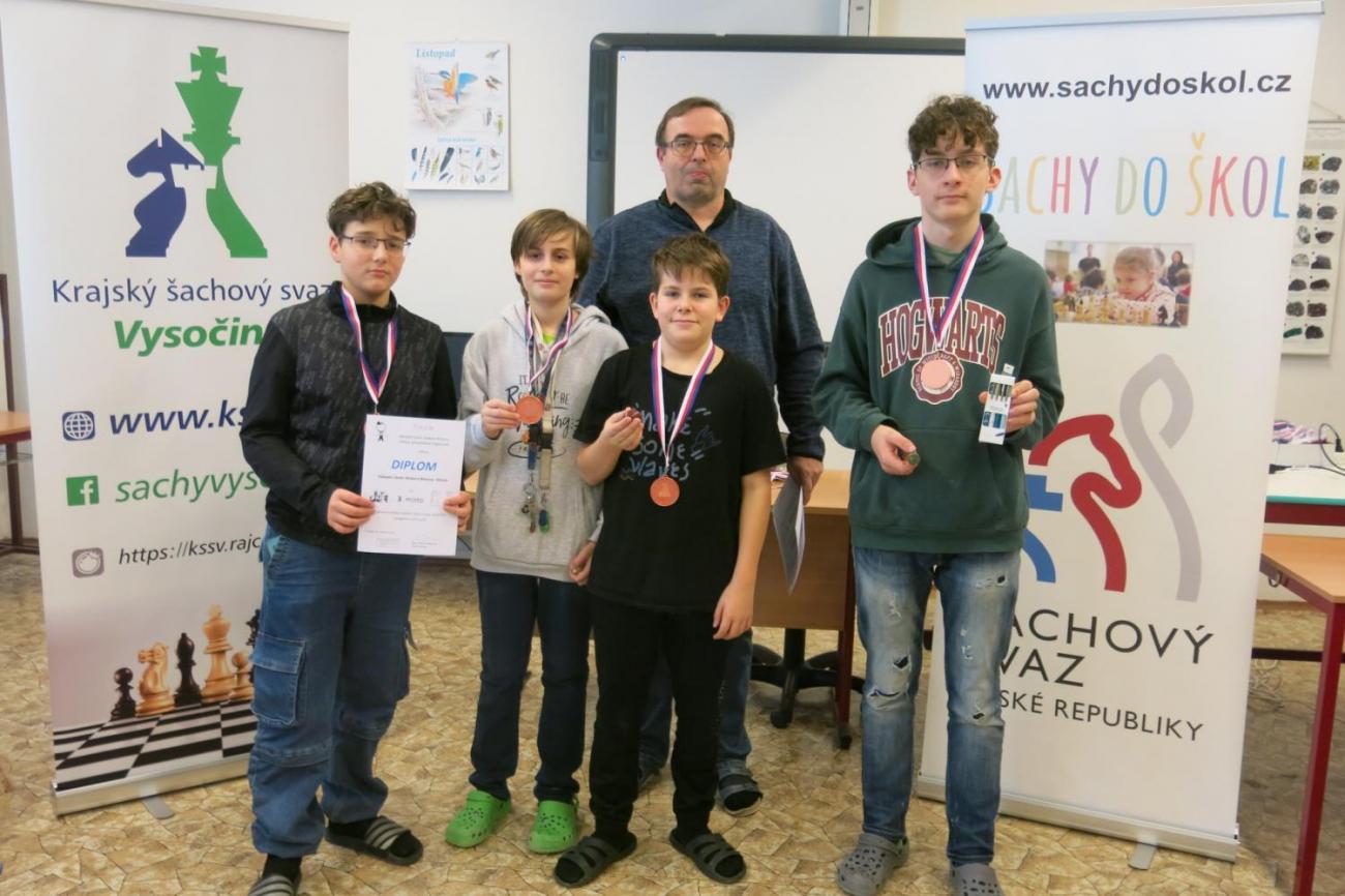 Okresní přebor školních týmů v šachu ve školním roce 2024/2025