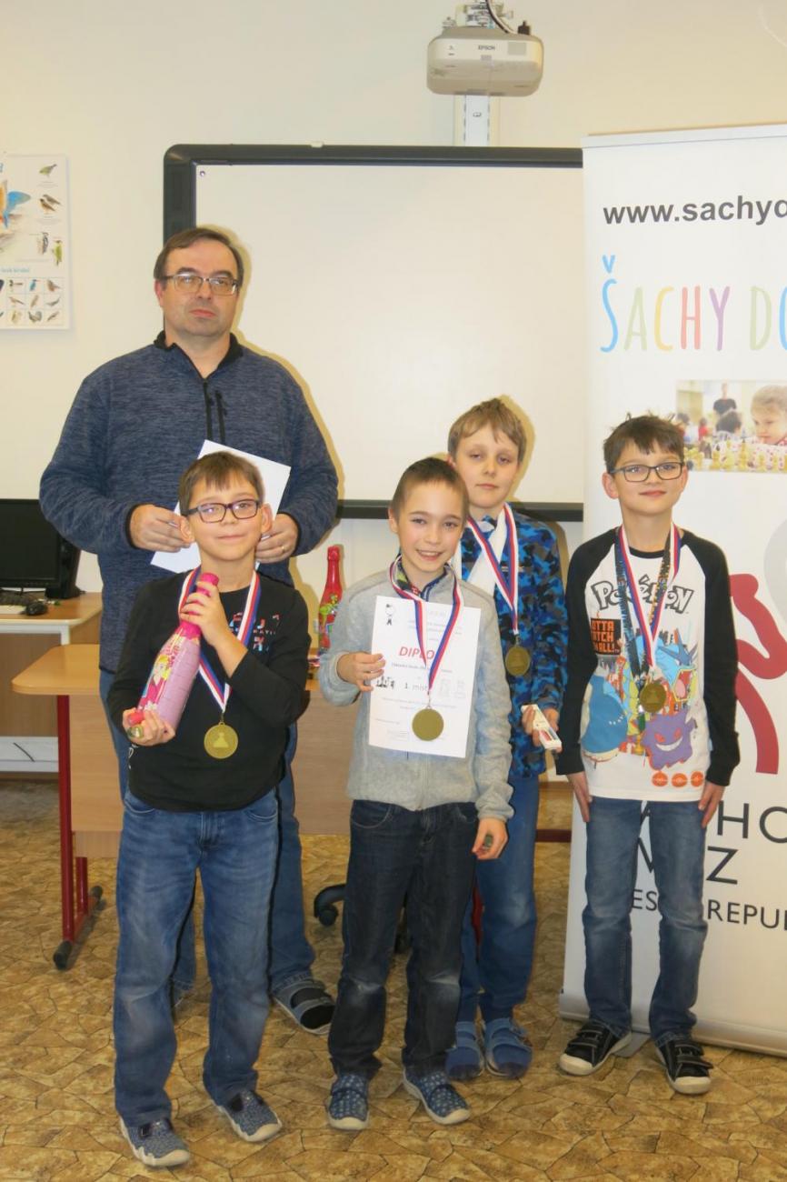 Okresní přebor školních týmů v šachu ve školním roce 2024/2025