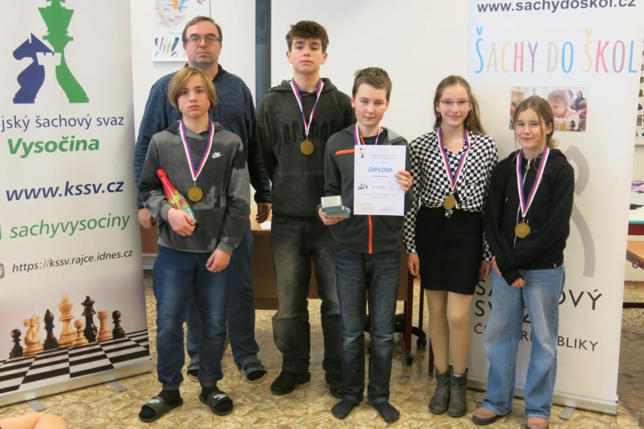 Okresní přebor školních týmů v šachu ve školním roce 2024/2025