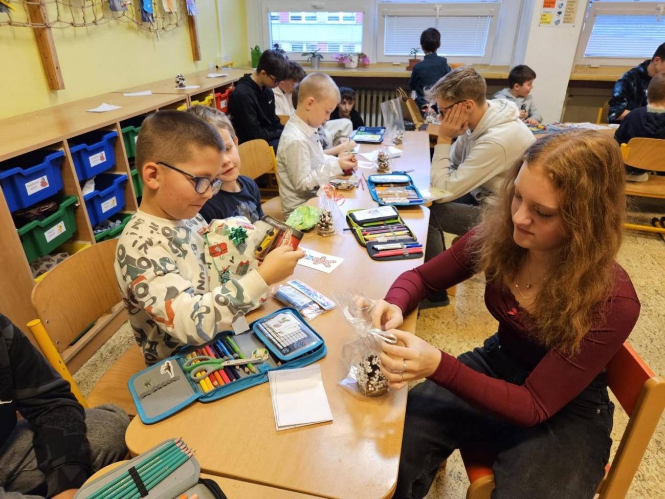 Vánoční besídka s deváťáky  1. C + 9. C