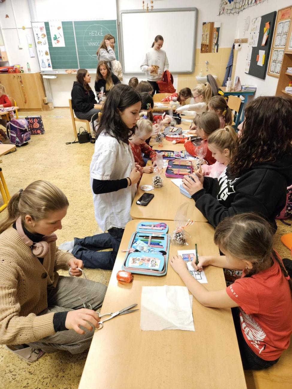 Vánoční besídka s deváťáky  1. C + 9. C