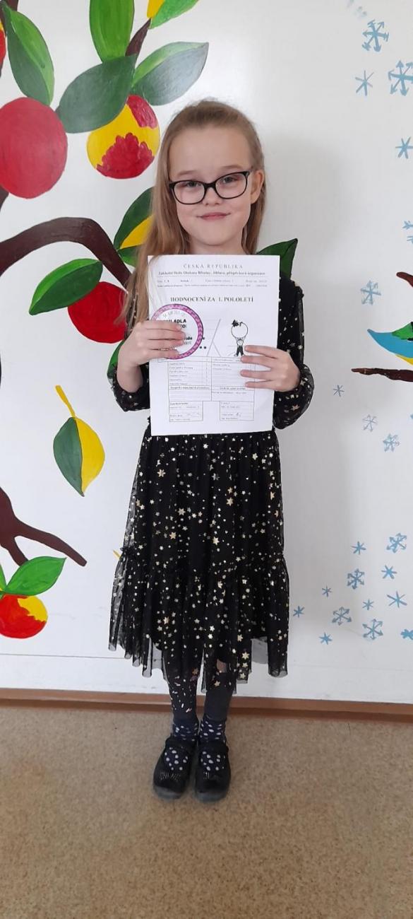 Pololetní vysvědčení prvňáčků - 1. A, B, C