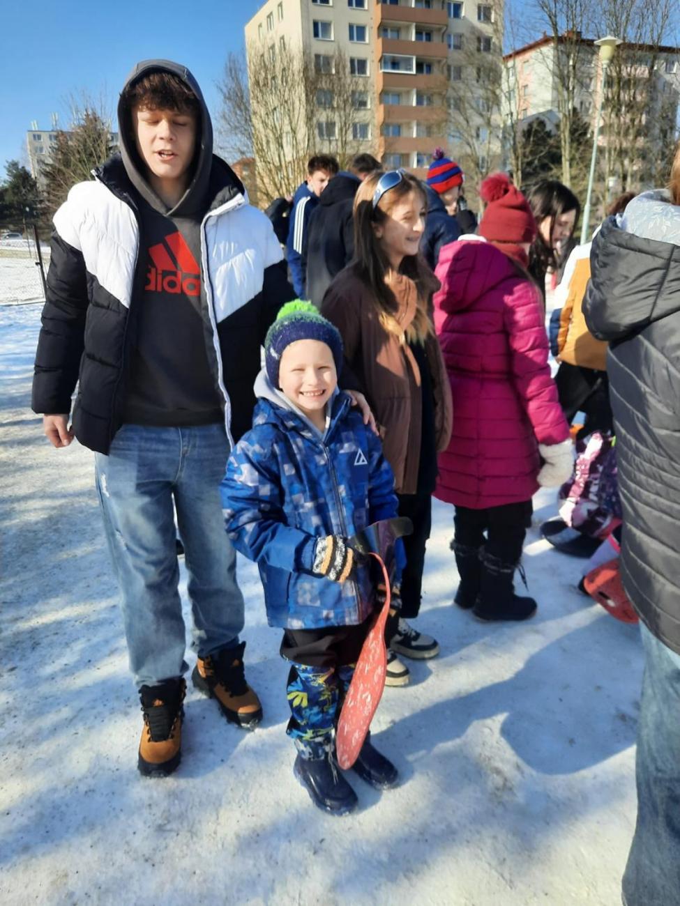 1.C – Sněhové radovánky s deváťáky