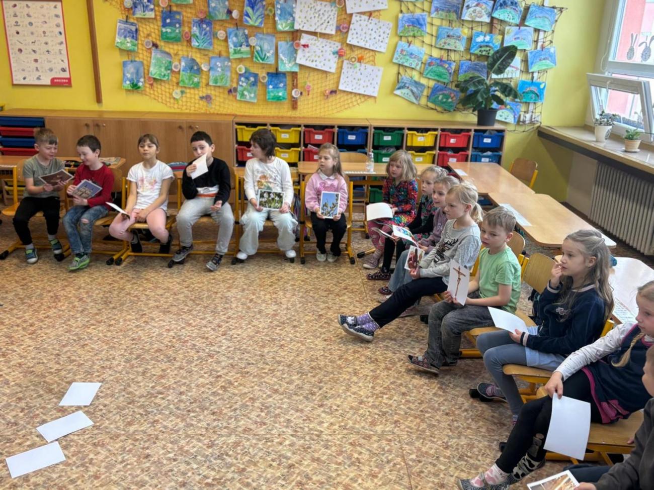 Velikonoční program s paní Pitrovou z Oblastní galerie Vysočiny  1.B