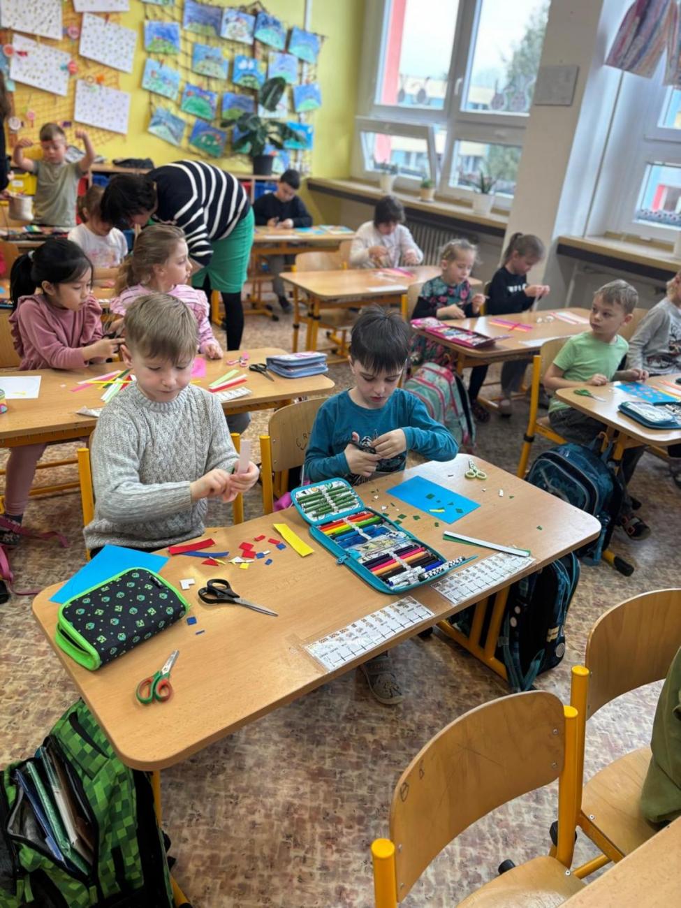 Velikonoční program s paní Pitrovou z Oblastní galerie Vysočiny  1.B