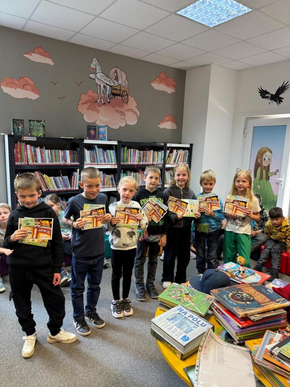 Prvňáčci z 1.A byli pasováni na rytíře čtenáře