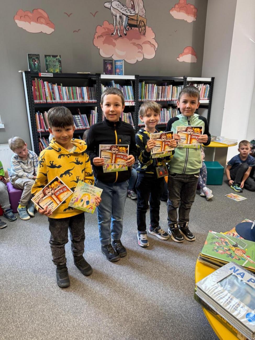 Prvňáčci z 1.A byli pasováni na rytíře čtenáře