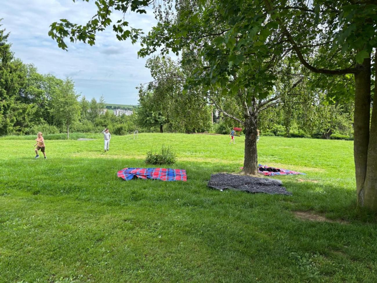 Třídní piknik na školní zahradě  1.B