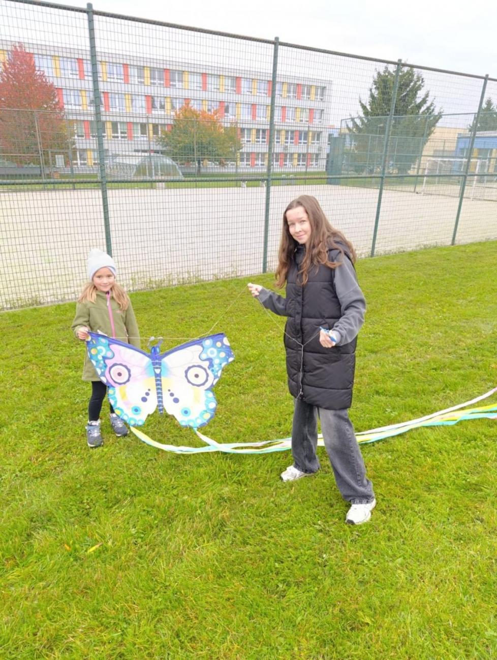 Pouštění draků s deváťáky  1.C