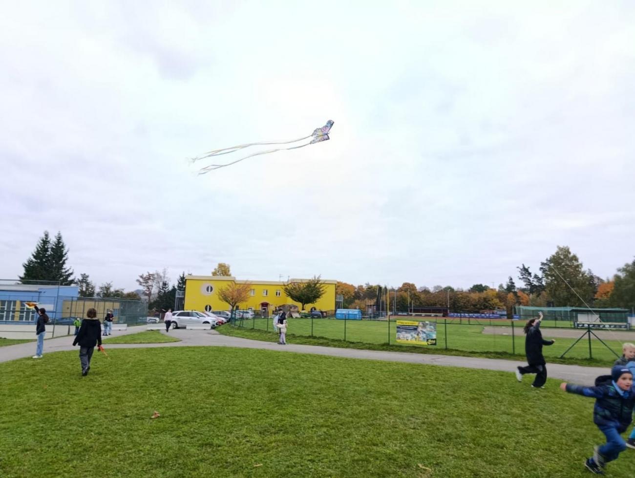 Pouštění draků s deváťáky  1.C