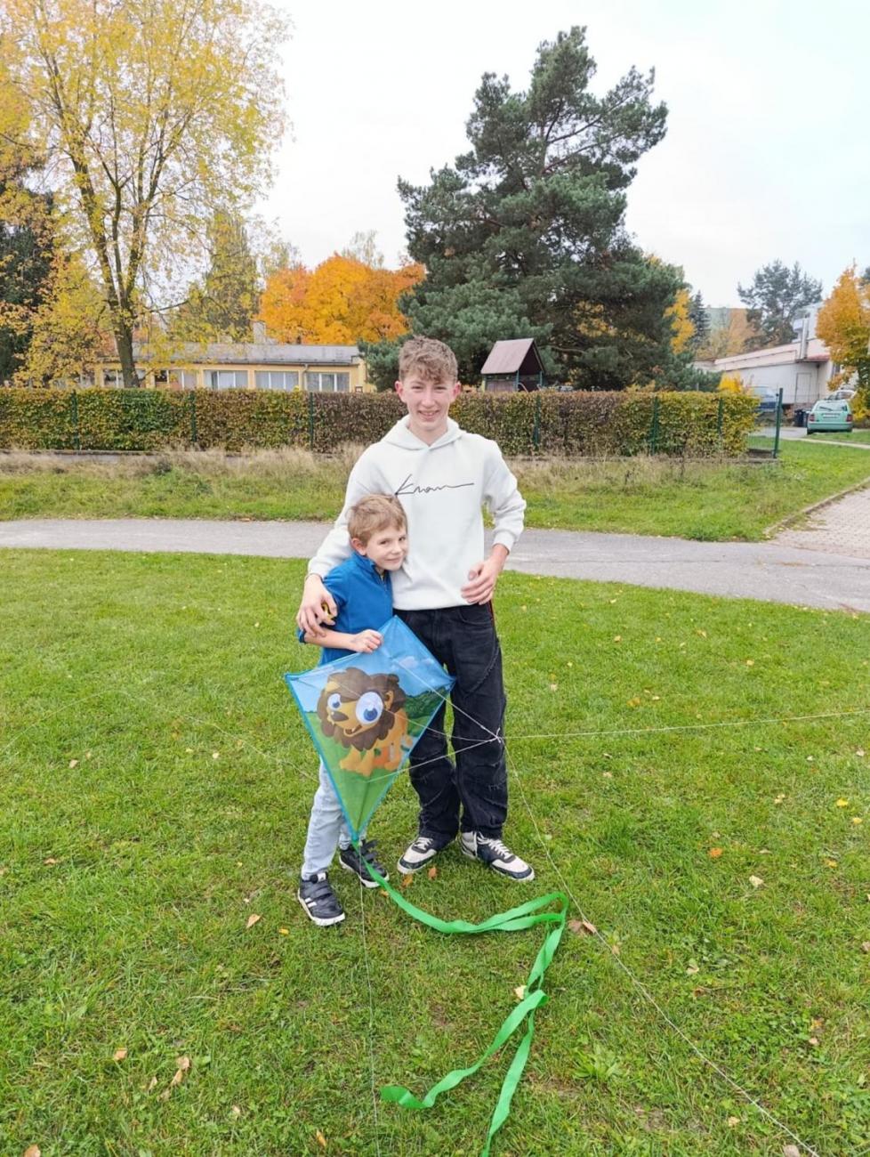 Pouštění draků s deváťáky  1.C