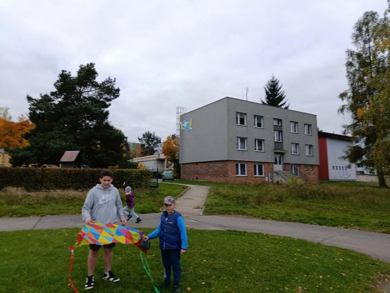 Pouštění draků s deváťáky  1.C