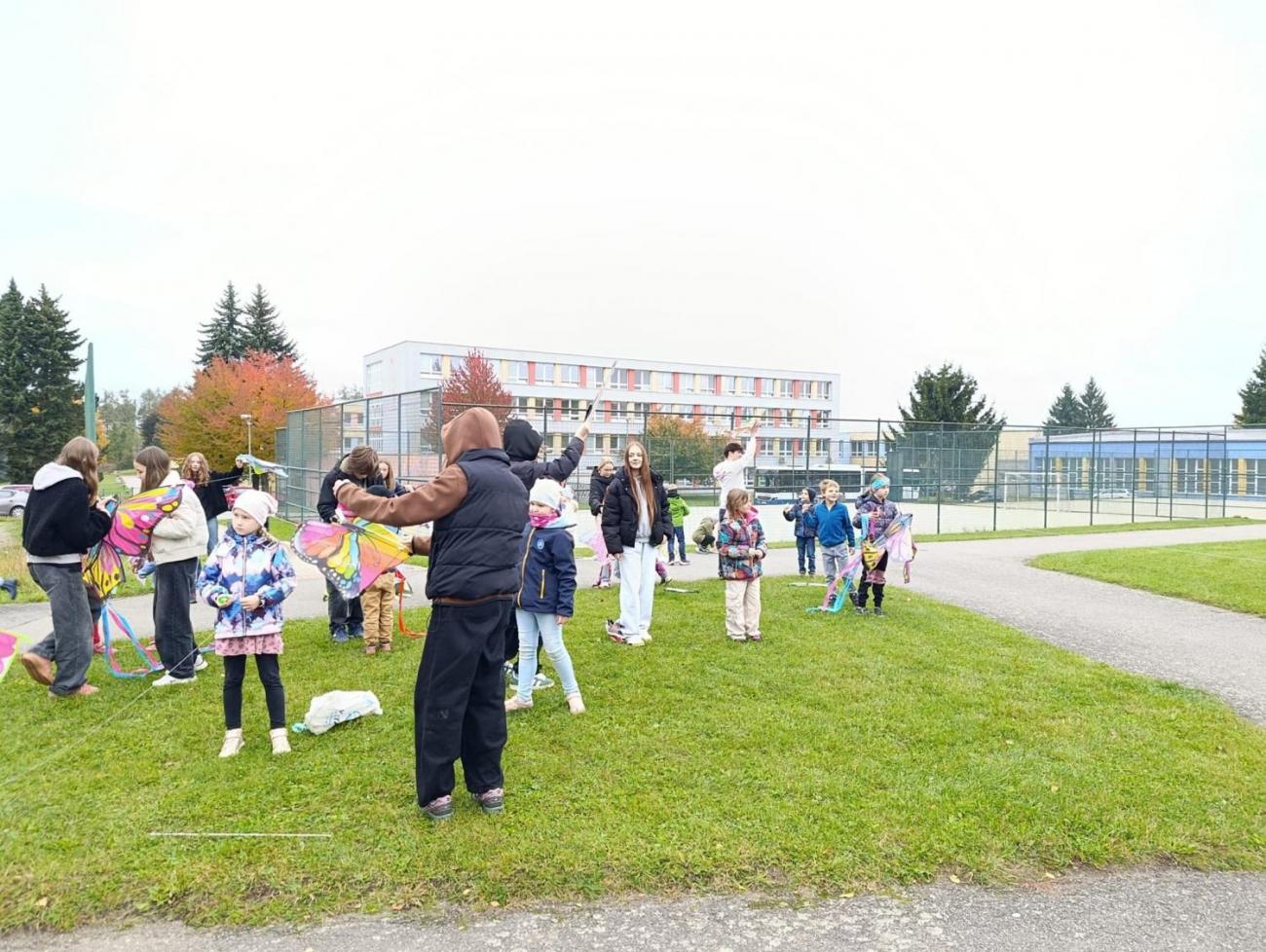 Pouštění draků s deváťáky  1.C