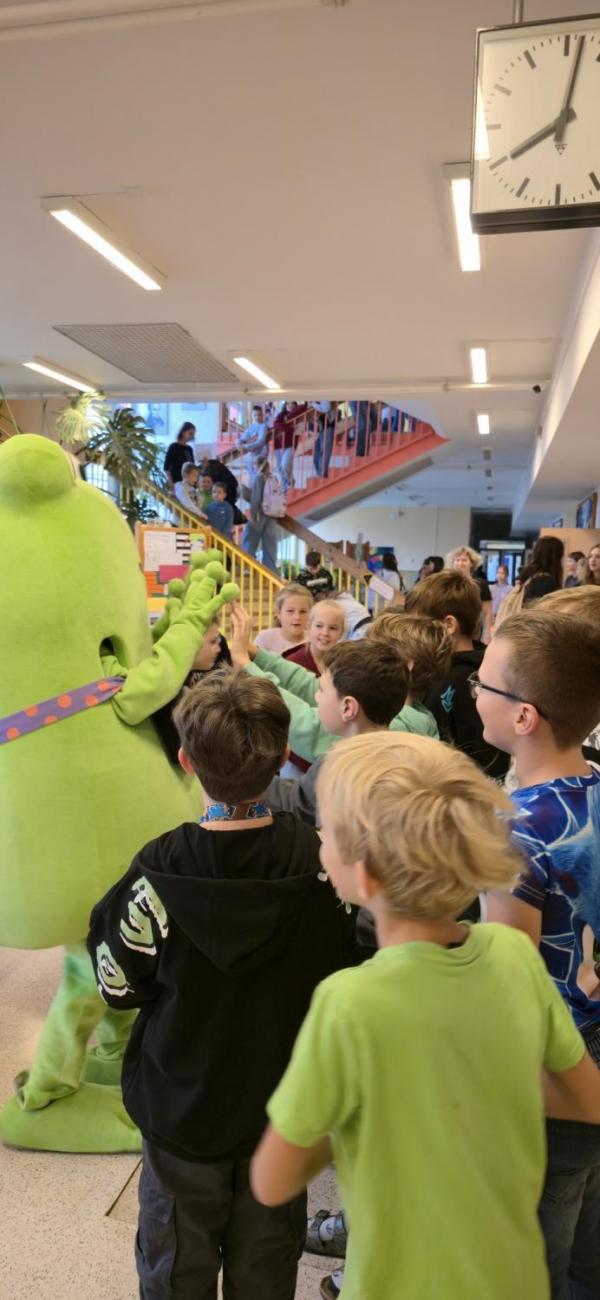 Žabák Cvaky Cvak navštívil naši školu