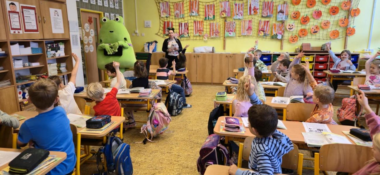 Žabák Cvaky Cvak navštívil naši školu