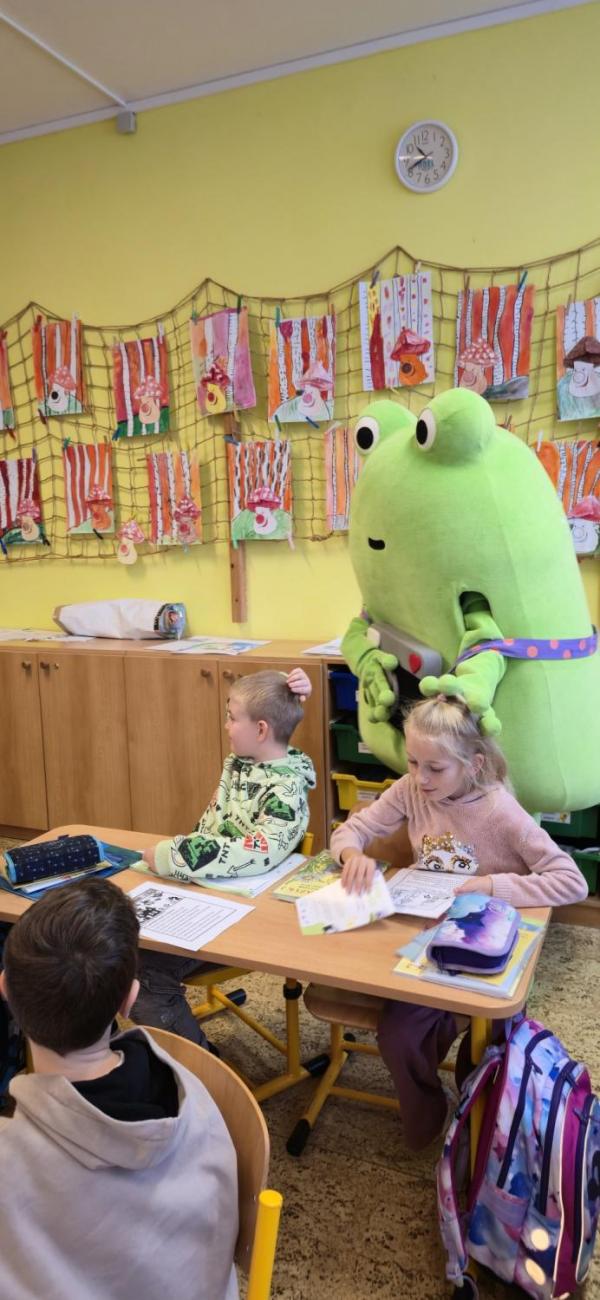 Žabák Cvaky Cvak navštívil naši školu