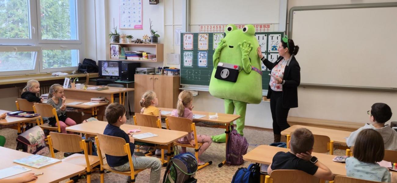 Žabák Cvaky Cvak navštívil naši školu