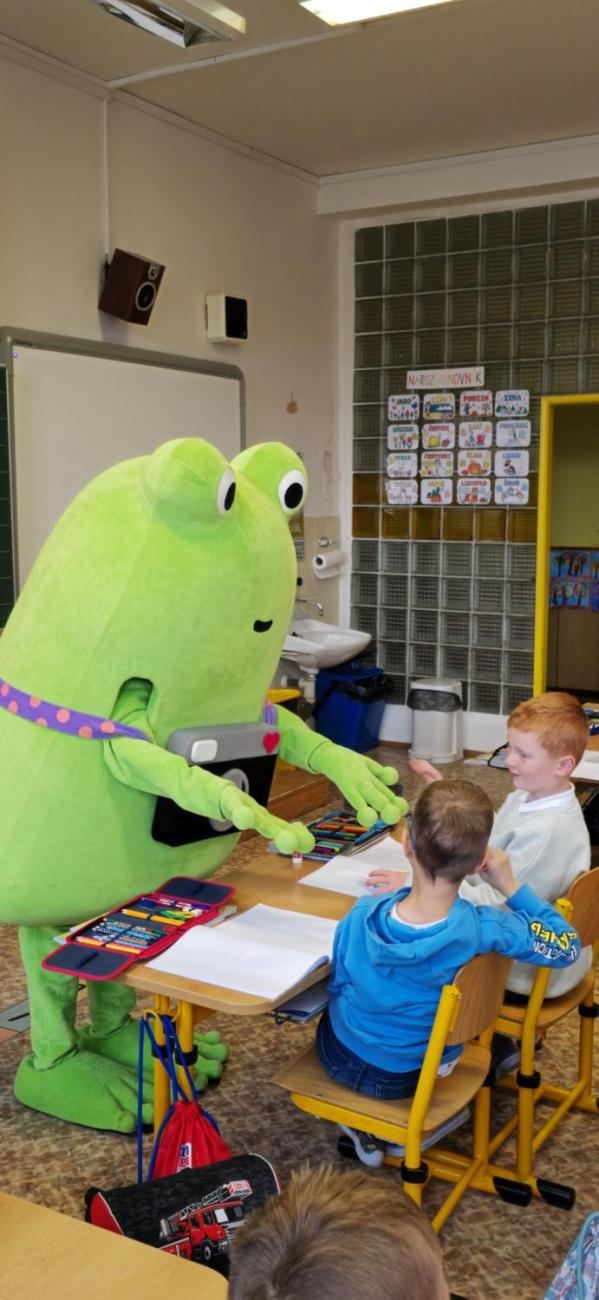 Žabák Cvaky Cvak navštívil naši školu