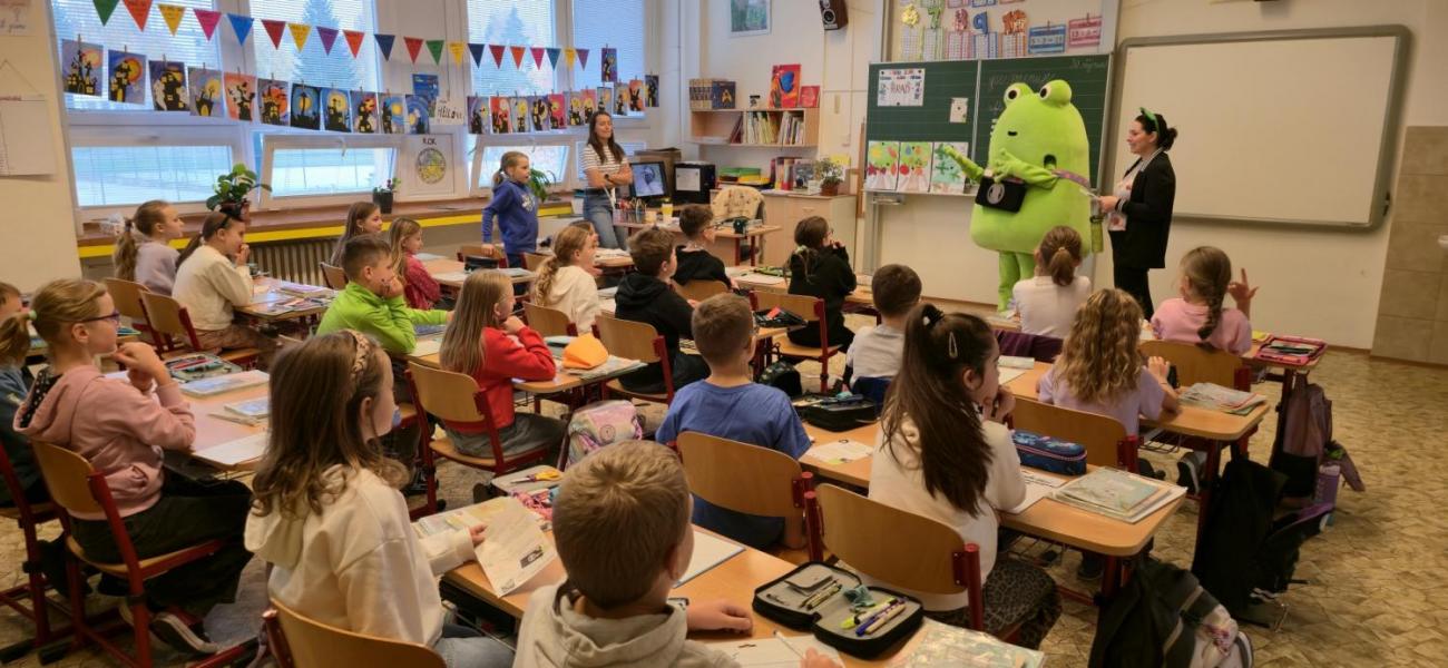 Žabák Cvaky Cvak navštívil naši školu