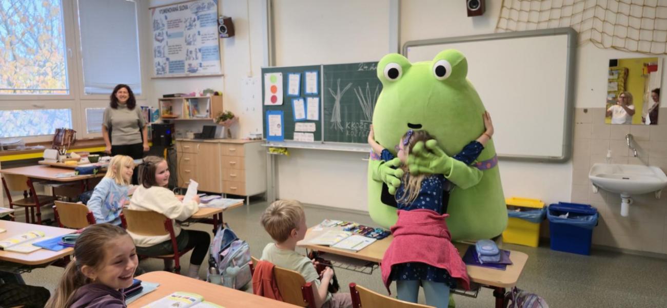 Žabák Cvaky Cvak navštívil naši školu