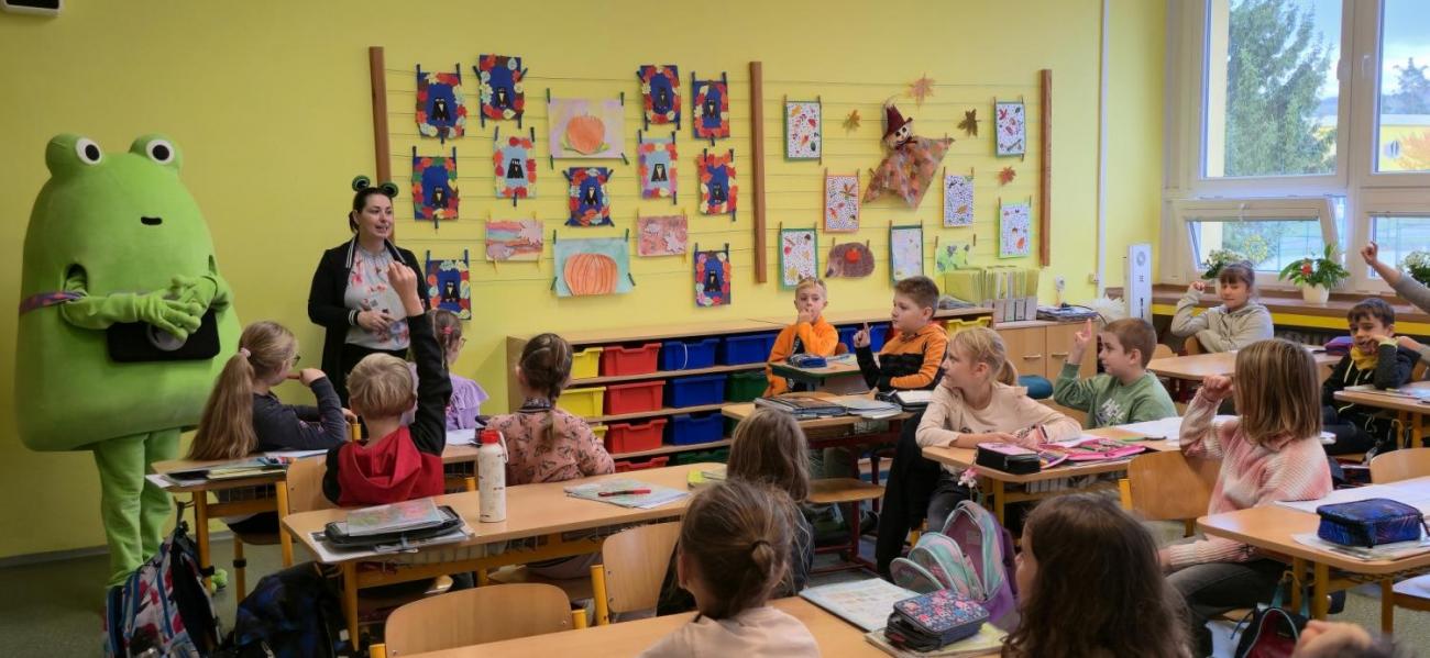 Žabák Cvaky Cvak navštívil naši školu