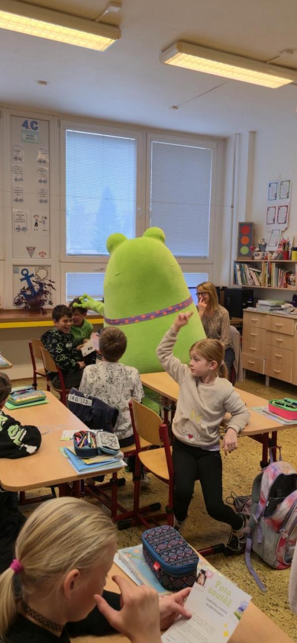 Žabák Cvaky Cvak navštívil naši školu