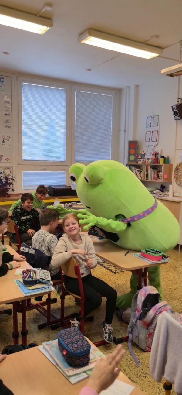 Žabák Cvaky Cvak navštívil naši školu