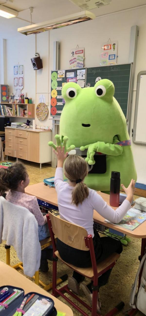 Žabák Cvaky Cvak navštívil naši školu