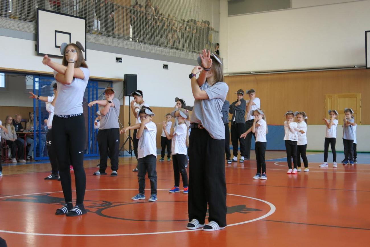 Vystoupení v tělocvičně v rámci 32. Veletrhu zdraví