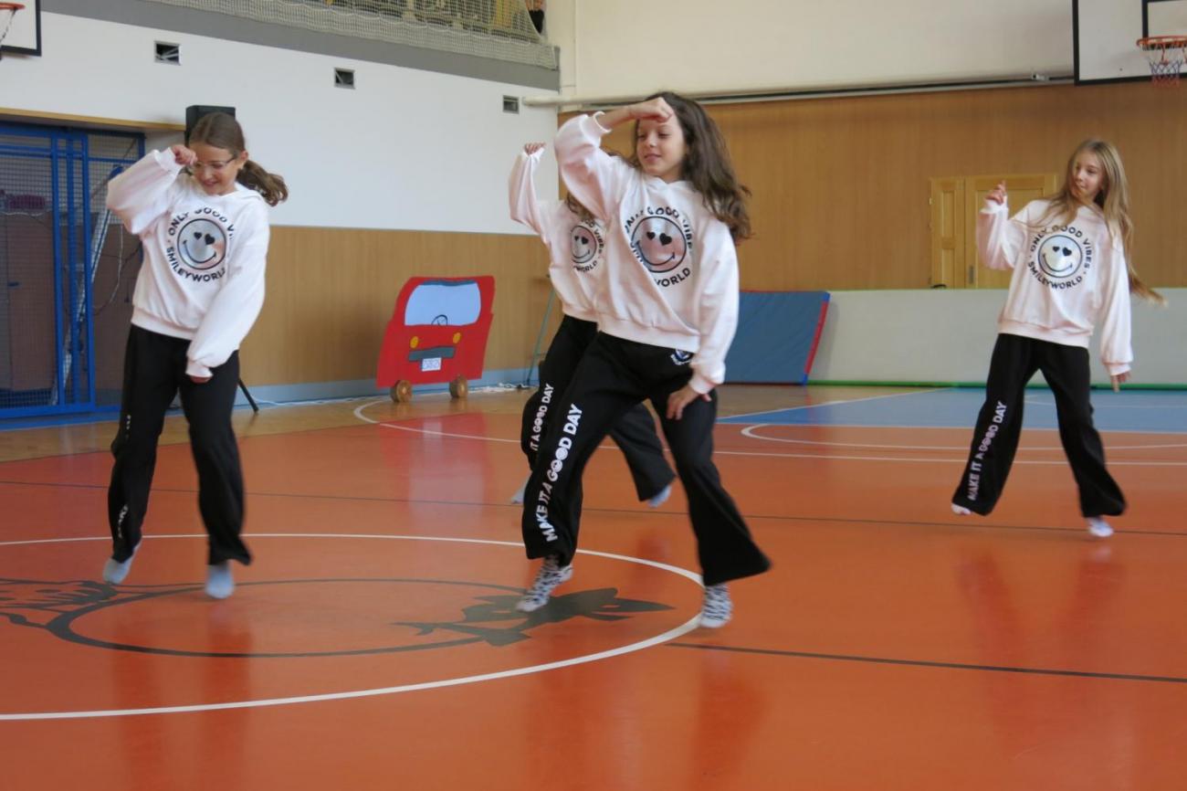 Vystoupení v tělocvičně v rámci 32. Veletrhu zdraví