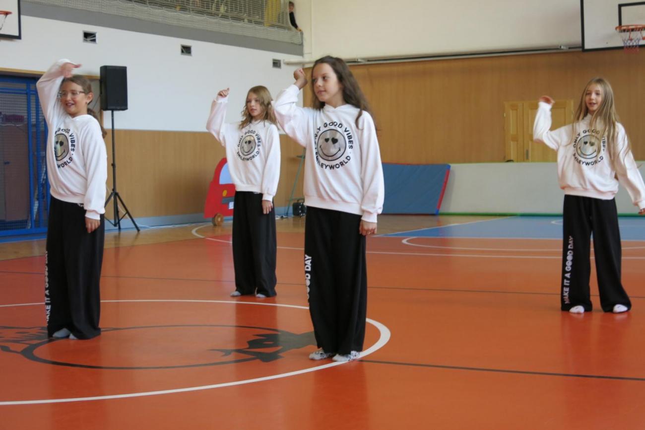 Vystoupení v tělocvičně v rámci 32. Veletrhu zdraví