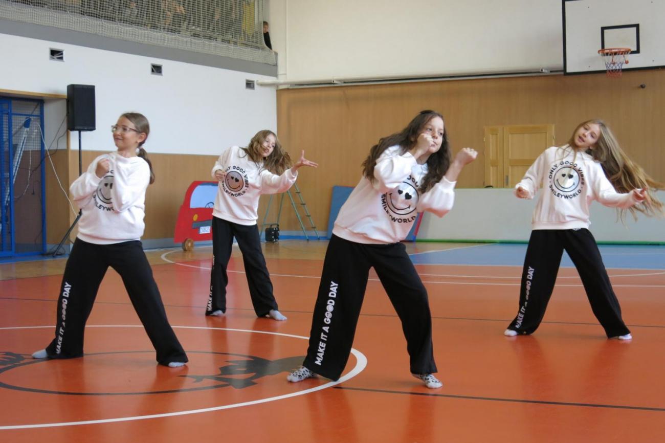 Vystoupení v tělocvičně v rámci 32. Veletrhu zdraví