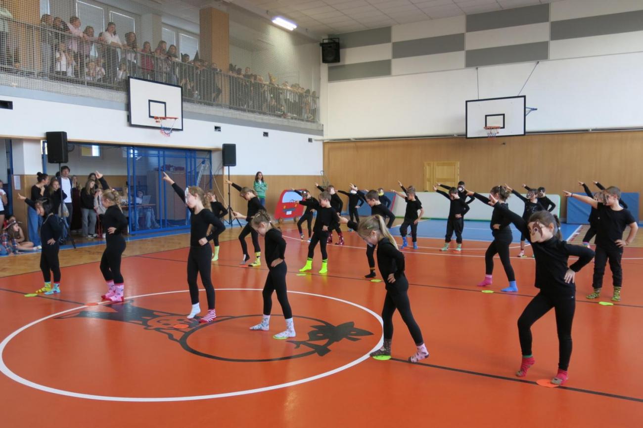 Vystoupení v tělocvičně v rámci 32. Veletrhu zdraví