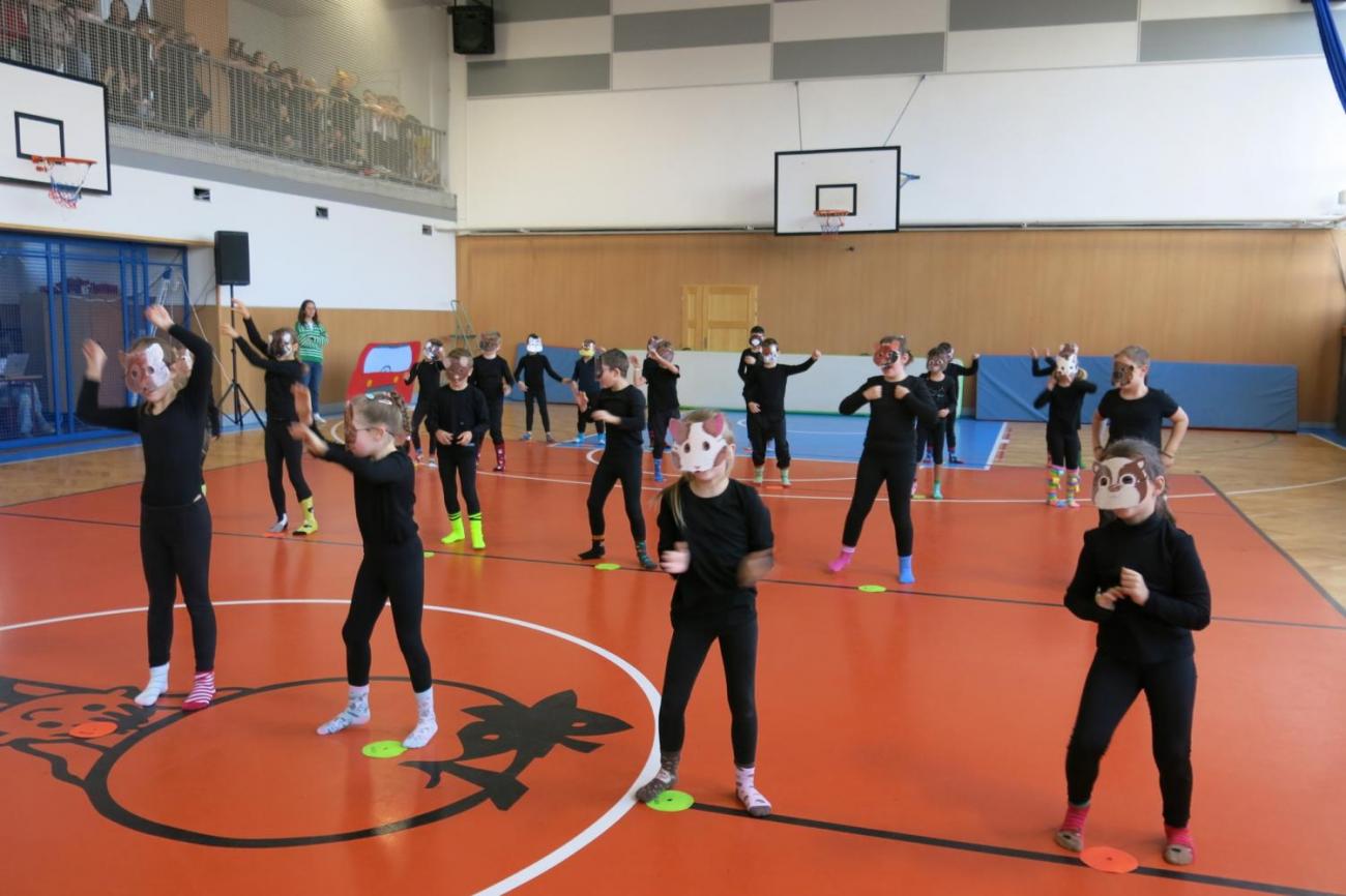 Vystoupení v tělocvičně v rámci 32. Veletrhu zdraví