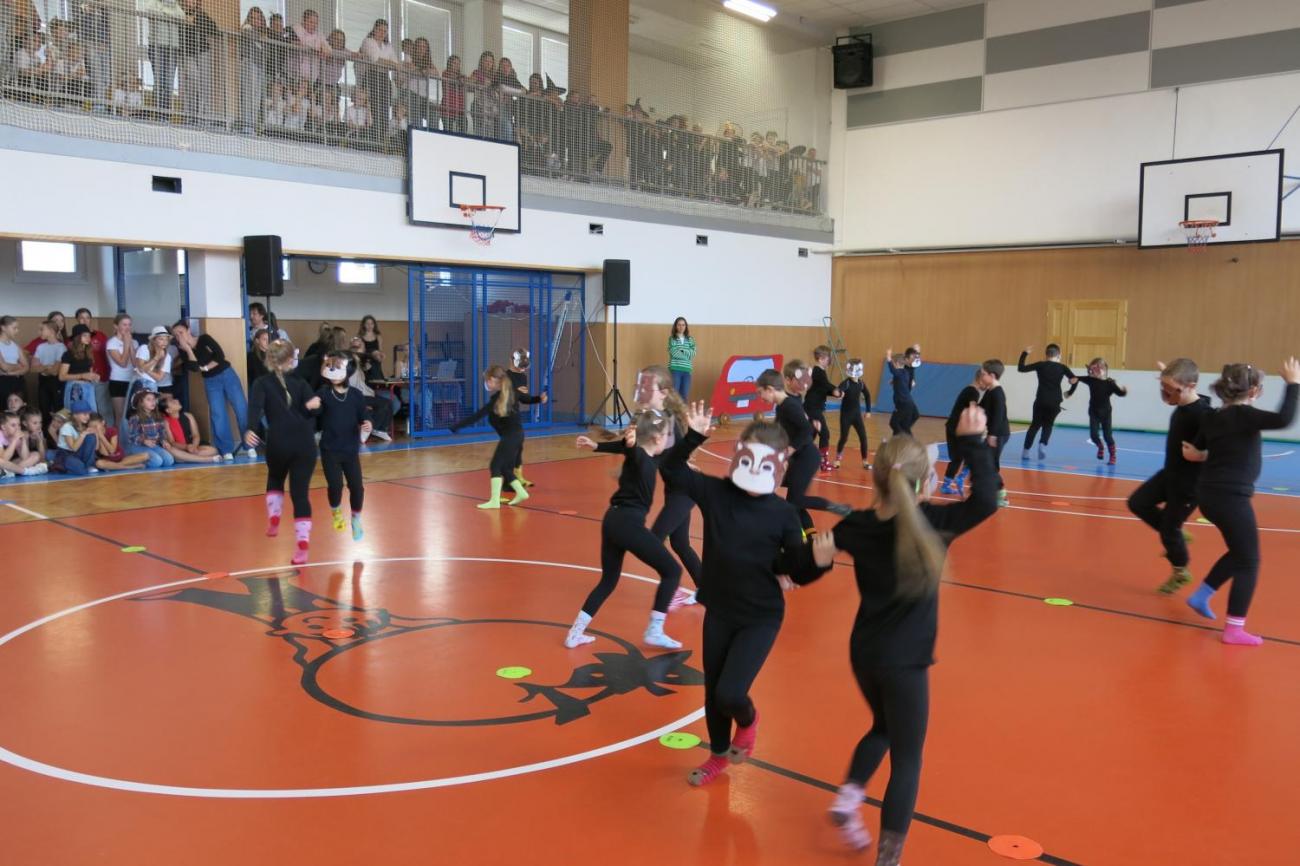 Vystoupení v tělocvičně v rámci 32. Veletrhu zdraví