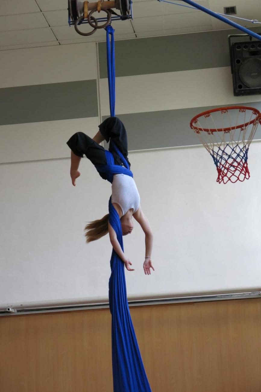 Vystoupení v tělocvičně v rámci 32. Veletrhu zdraví