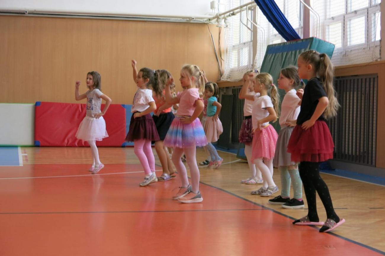 Vystoupení v tělocvičně v rámci 32. Veletrhu zdraví