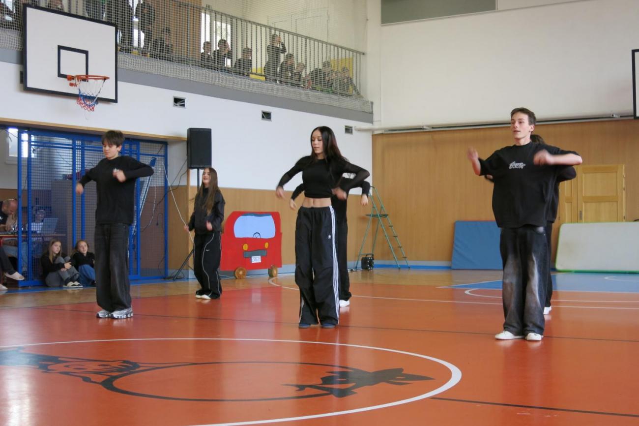 Vystoupení v tělocvičně v rámci 32. Veletrhu zdraví