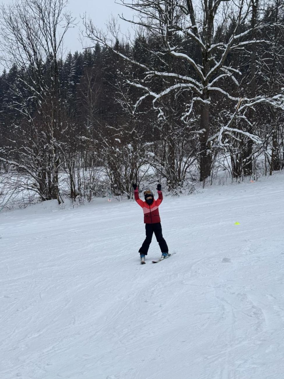 Den plný lyžování