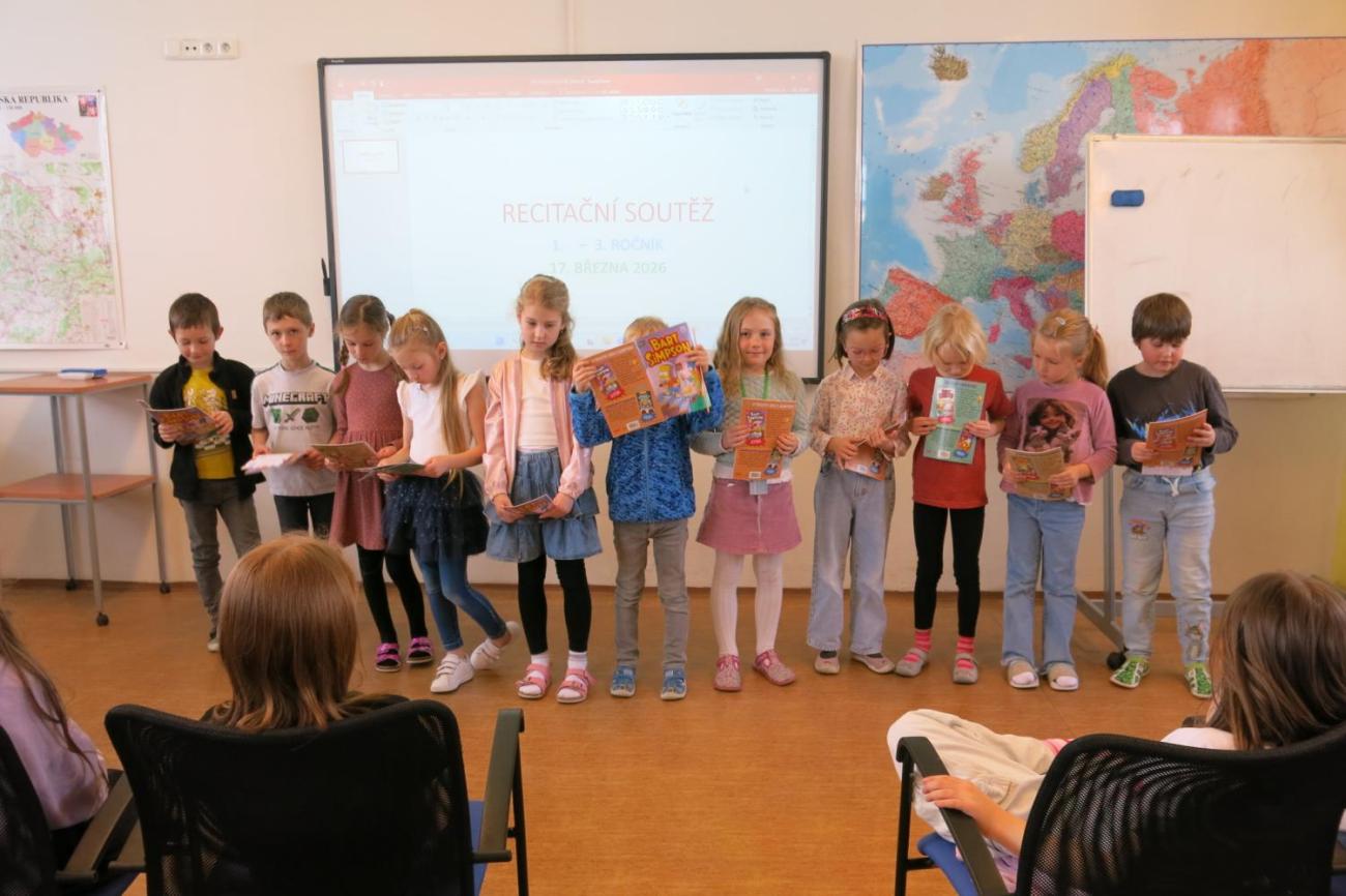 Recitační soutěž 1., 2. a 3. ročníku