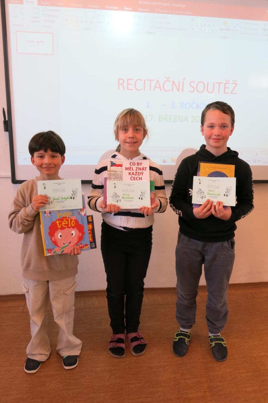 Recitační soutěž 1., 2. a 3. ročníku