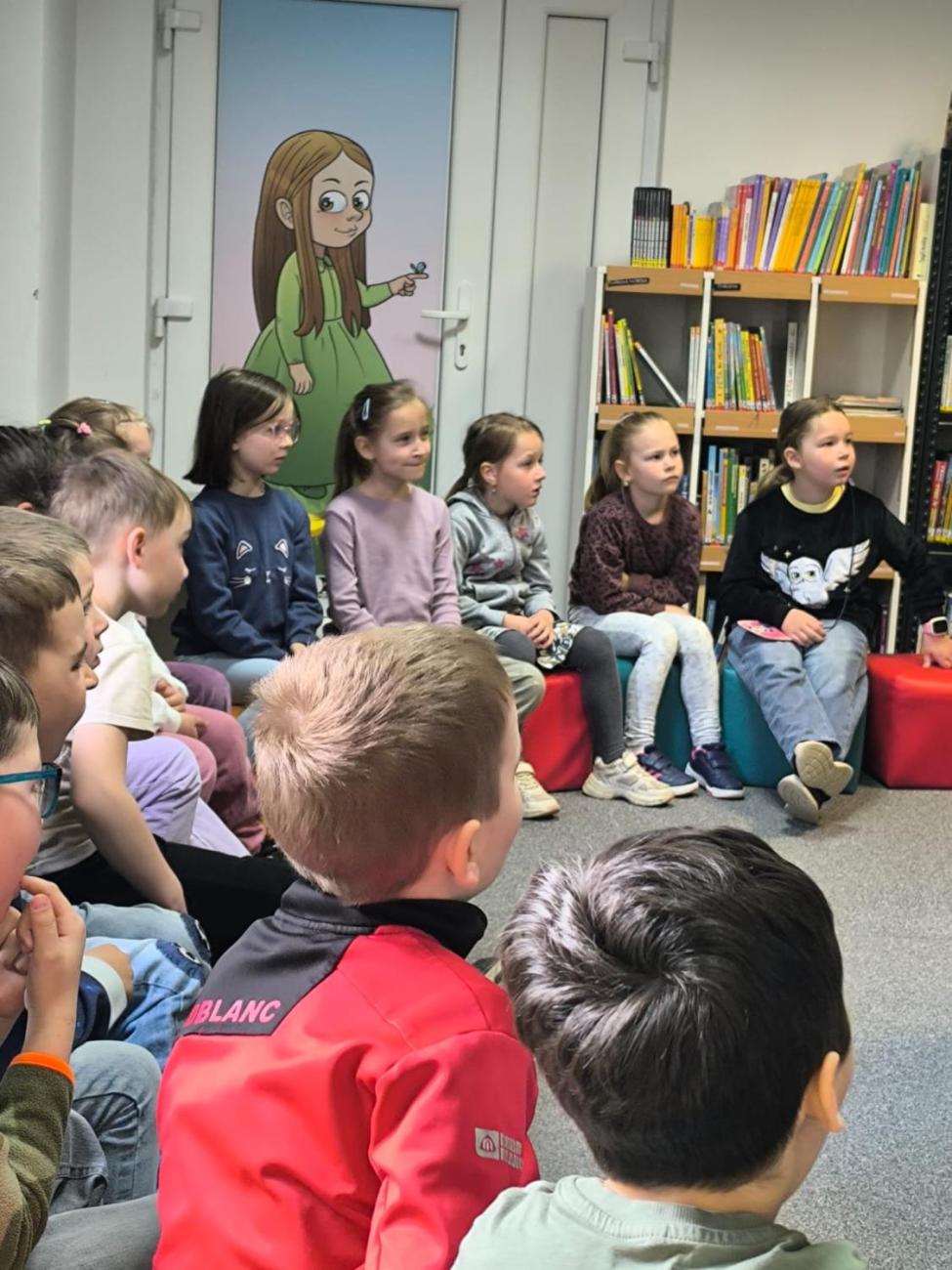 První návštěva knihovny  1.A