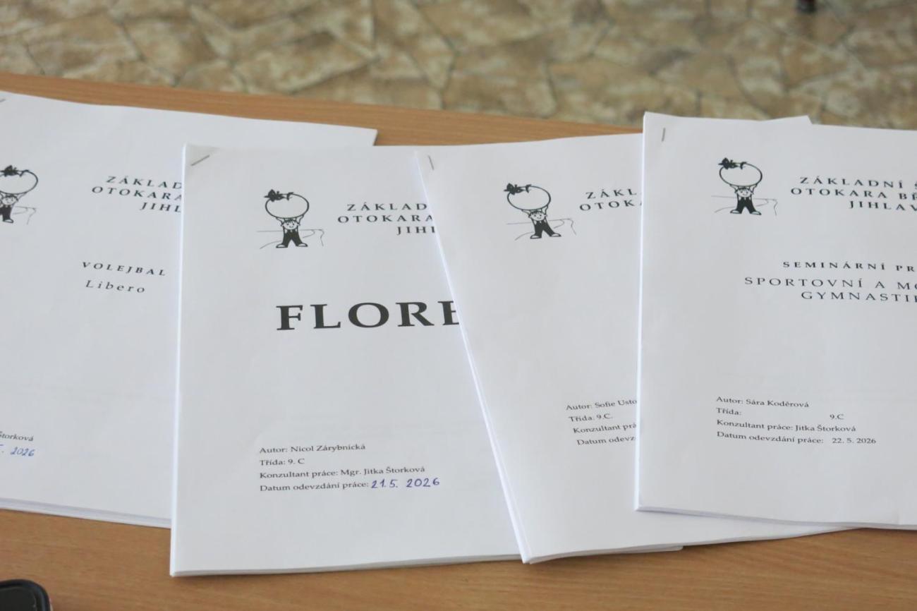 Deváťáci představili své seminární práce