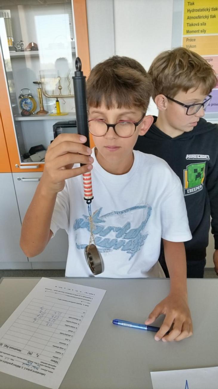 Měření gravitační síly   6.A